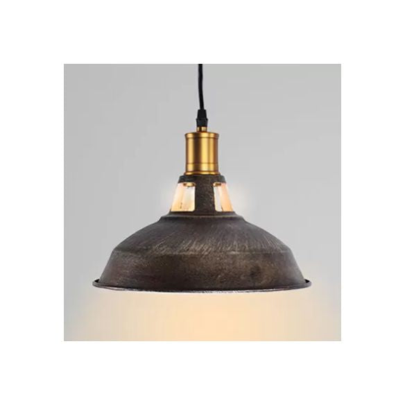 Rame rustico/beige/ruggine/grigio fienile illuminazione a sospensione in stile ferro da casa 1 ristorante leggero lampada a soffitto