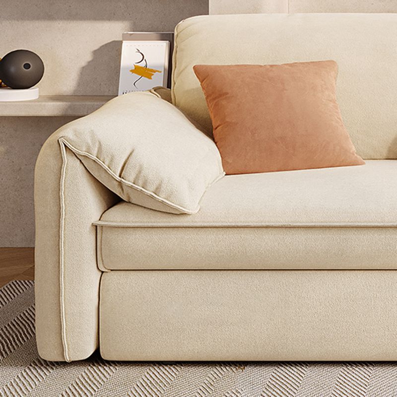 35" Wide Scandinavian Sleeper Sofa Futon Foldable White Sleeper Sofa