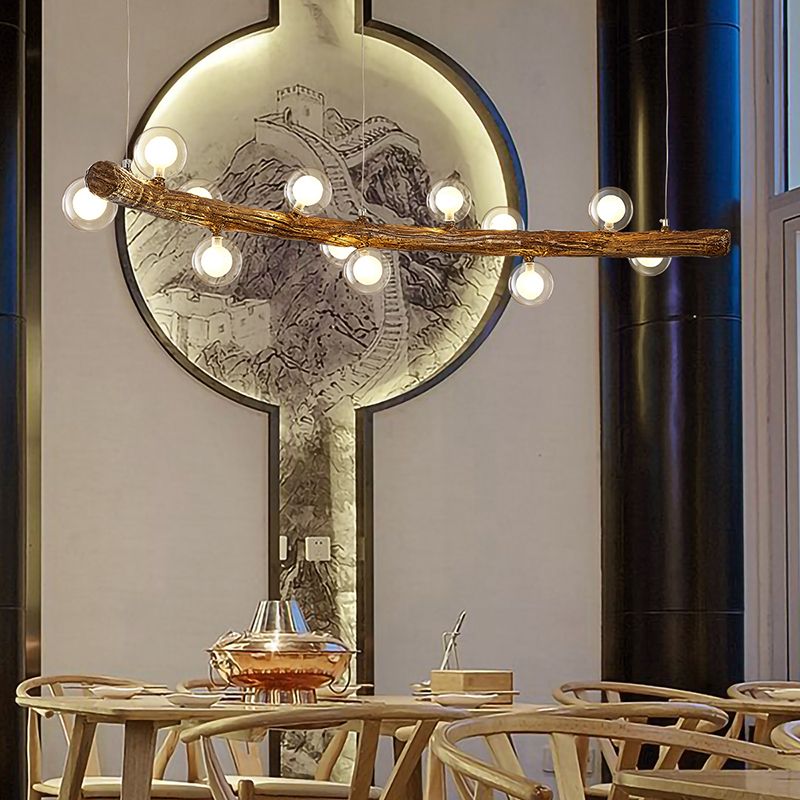 Accesorios de iluminación colgante de múltiples luces de vidrio de lámpara simple para comedor para comedor