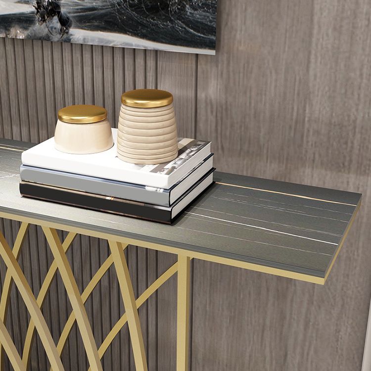 11.8 Inch Wide Console Table Slate Glam Rectangle Hall Console