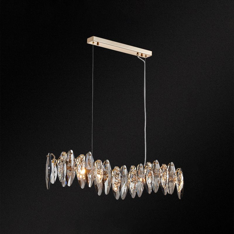 Luces de lámpara de cristal geométrica luces colgantes de cocina contemporáneas