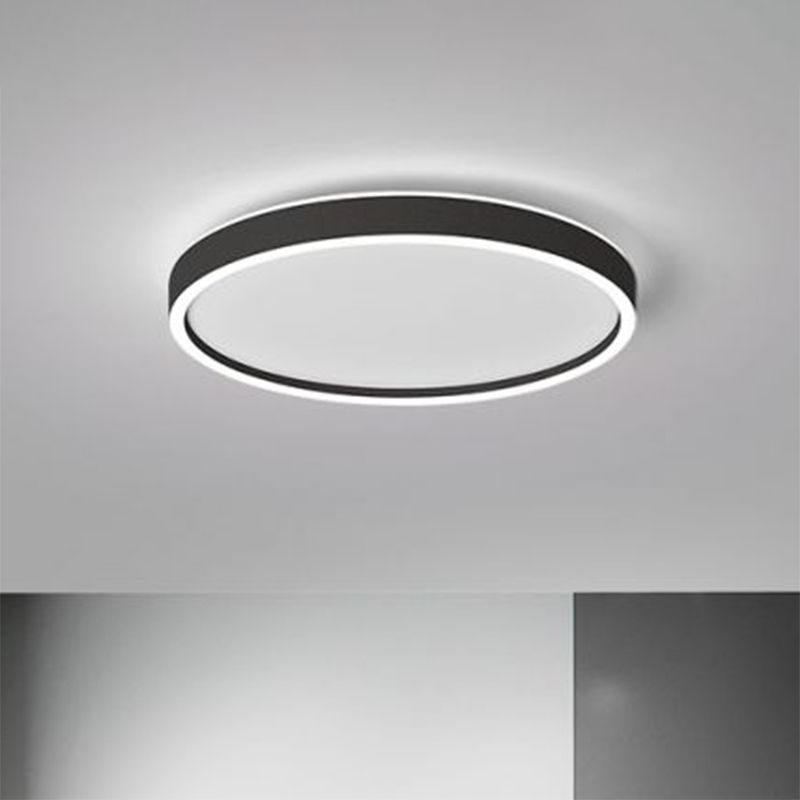 Round Shade Living Room LED Flush Mount Acrylic Modern Flushmount Ceiling Lighting