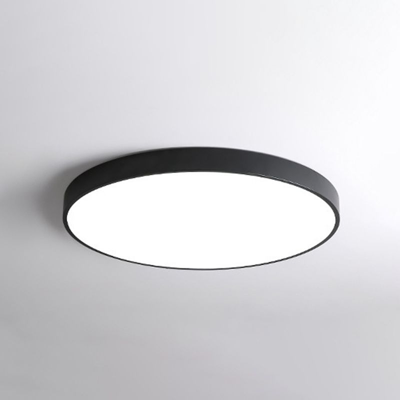 Round Shape Ceiling Lamp Modern Macaroon Iron 1 Light Flush Mount for Bedroom Balcony