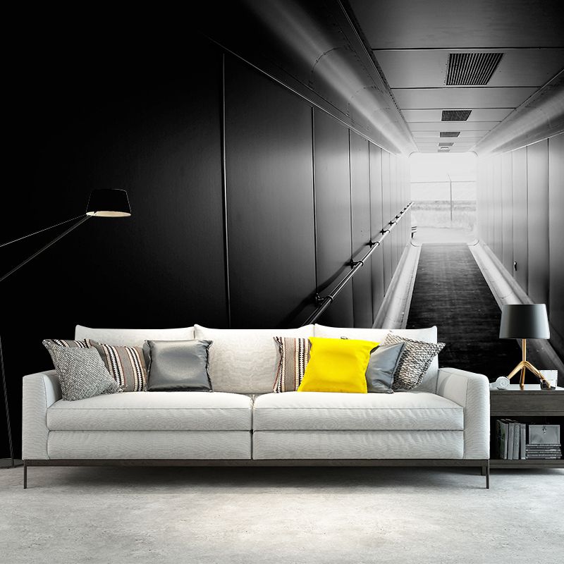 Space Extension Mural Wallpaper Mildew Resistant Wall Covering for Home