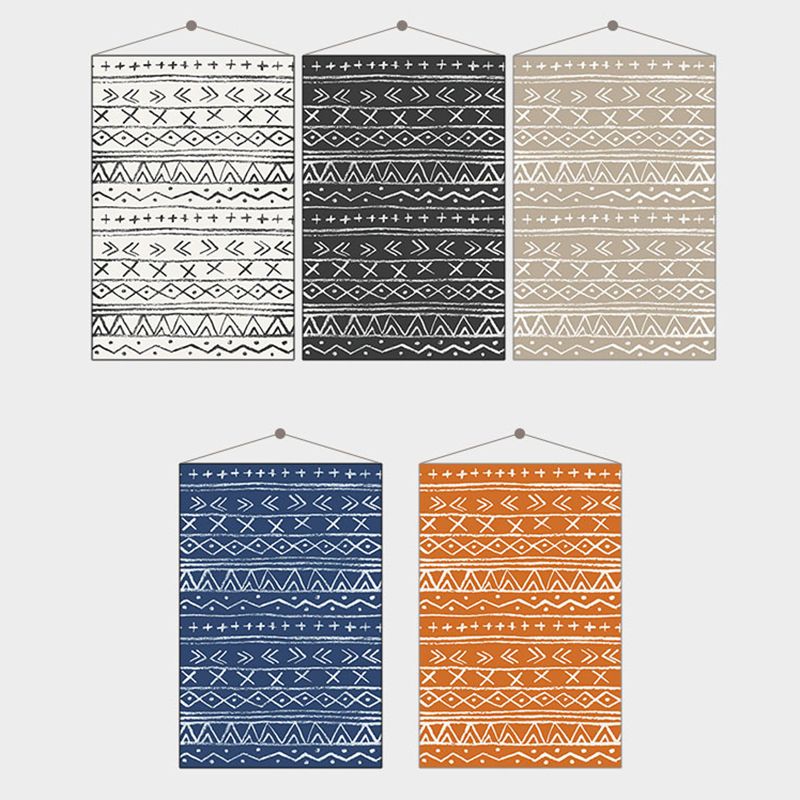 Tapis d'impression ethnique de couleur unie en polyester bohème Bohemian Tapis d'intérieur sans glissement pour décora intérieur