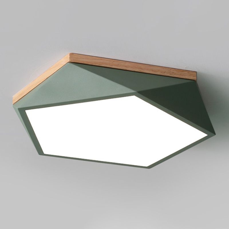 Nordic Macarons Acrylic Lampshade Wrought Iron Ceiling Light LED Master Bedroom Light