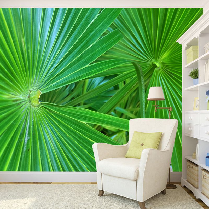 Alluring Wall Mural Tropical Plant Leaf Printed Drawing Room Wall Mural