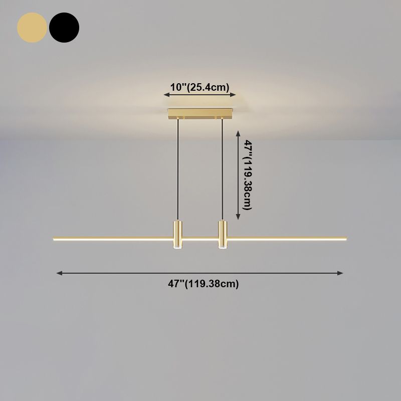 Moderno Simple LED Island Light Comedor accesorio de lámpara colgante