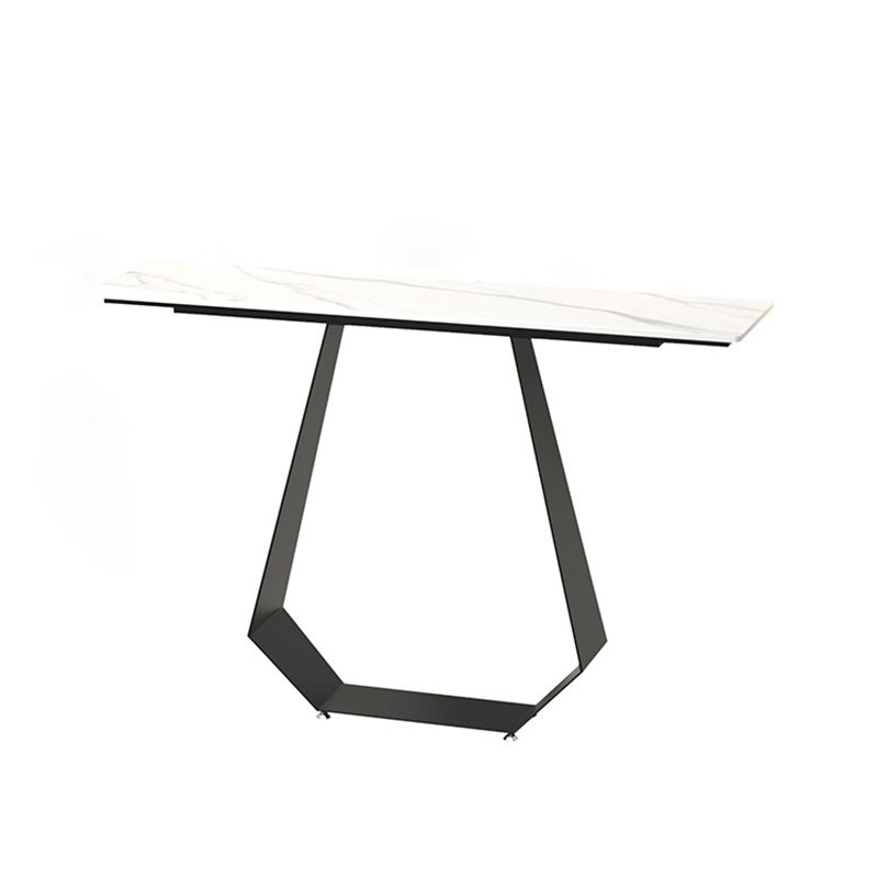 31.5" H Contemporary Console Accent Table Antique Finish Sofa Console Table in Marble