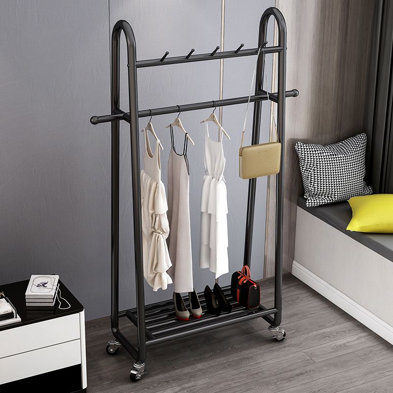 Industrial Style Coat Rack Metallic Free Standing Hooks Design Coat Rack