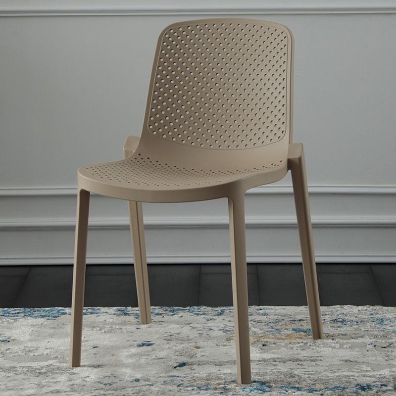 Modern Plastic Chair Parsons Chair in Matte Finish for Kitchen