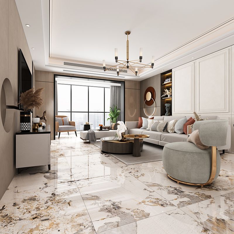 Polished Floor and Wall Tile Modern Patterned Floor and Wall Tile