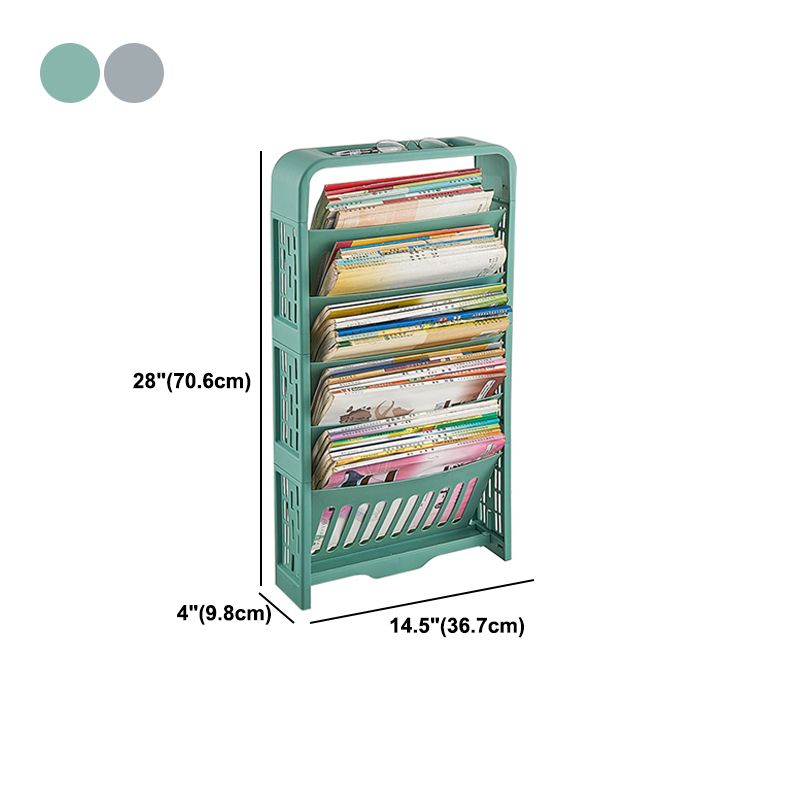 Contemporary Plastic Geometric Bookshelf Closed Back Bookshelf for Classroom