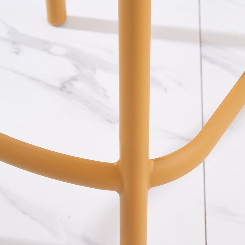Backrest Counter High Stool Plastic Industrial Armless Cafe Bar Stool