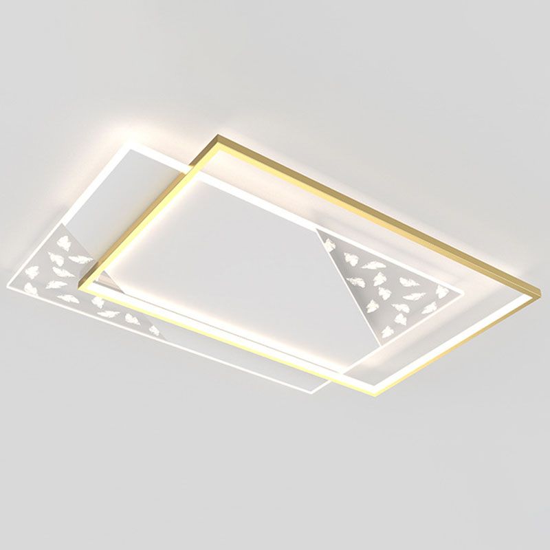 Plafonnier encastré géométrique en acrylique, plafonnier encastré de simplicité moderne