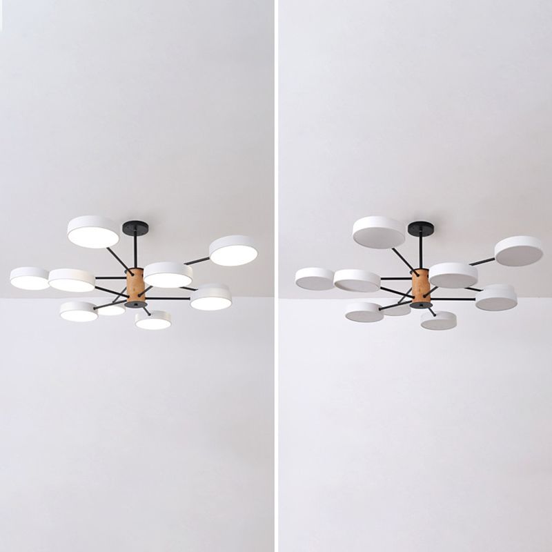 Moderne stijl cilinder kroonluchter verlichtingsarmaturen multi -lights metalen hangende lampen