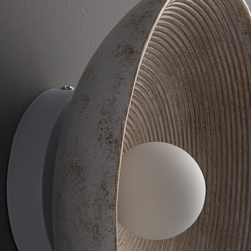 Nordic Style Wall Light Dome Shape Wall Lamp with Glass Shade for Bedroom
