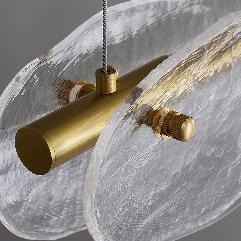 Luces colgantes de isla lineal accesorios de iluminación de lámparas de vidrio modernos para restaurante