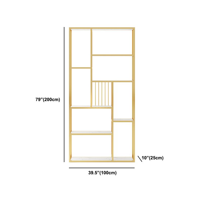Open Metal and Wood Book Shelf Etagere Shelf Bookcase for Office