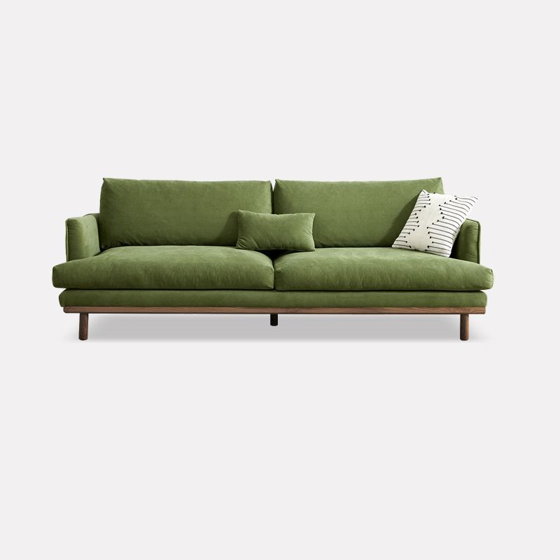 Velvet Flared Arm Sofa Loose Back 35.4"W Modern Sofa for Living Room
