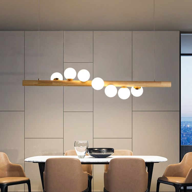 Spherical Large Kitchen Pendant Lights Glass Modern Simplicity Island Chandelier Lights for Dining Table