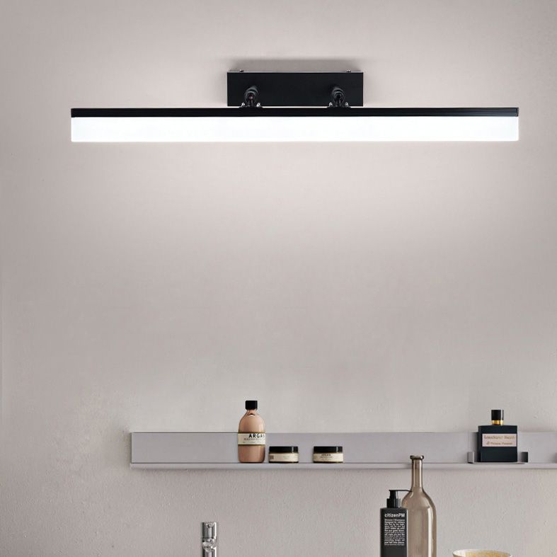 Modern Minimalist Style Linear Vanity Wall Light Fixtures Metal Vanity Lamp with Acrylic Shade