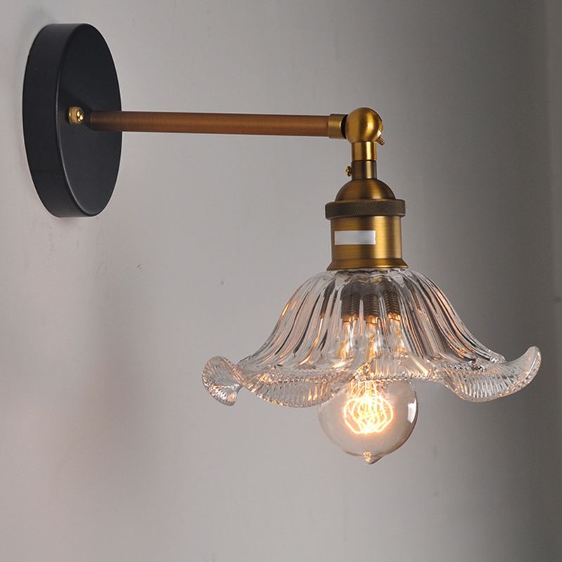 Glasradialschattenleuchte Wandleuchte amerikanische Retro Industrial Style 1 Lichtleuchte