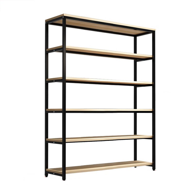 Metal Etagere Bookcase Industrial Open Back Book Shelf with Shelves for Office and Home