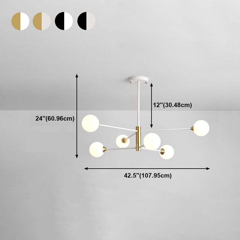 Luminaires de pendentif métallique de forme sphérique