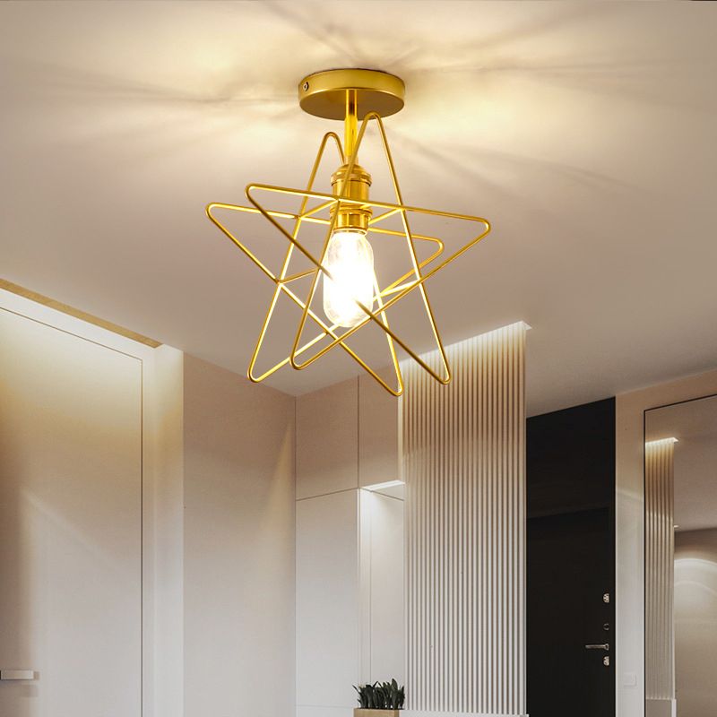 Minimalist Style Shaded Flush Mount Ceiling Fixture Metal Aisle Flush Ceiling Light