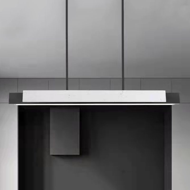 Estilo moderno lineal colgante colgante de mármol 1 lámpara de luz de luz