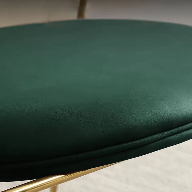 Nordic Cushioned Dining Chair 33"H King Louis Back Side Chair with Metal Base for Restaurant