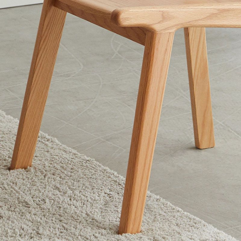 Silla con respaldo abierto de estilo contemporáneo, silla sin brazos con patas de madera para cocina