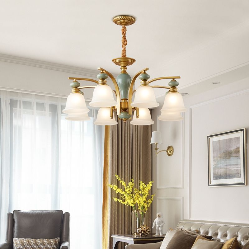 Modern Creative Hanging Pendant Light Glass Geometric Chandelier for Dining Room