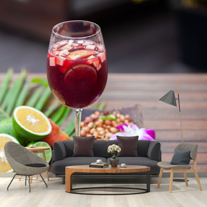 Photography Wine Mural Decal Stain Resistant Bar Shop Wall Covering, Personalised Size