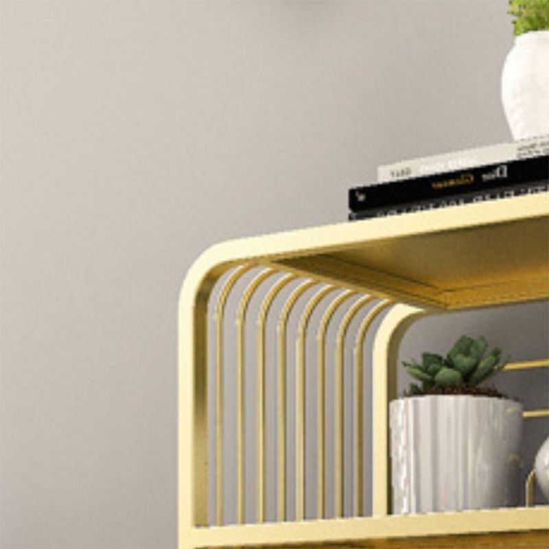 Glam Closed Back Shelf Bookcase Metal Book Shelf for Study Room