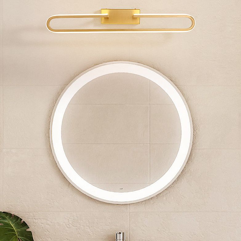 Postmodern Oval Ring Wall Mounted Lights Acrylic Flush Mount Wall Sconce for Bathroom