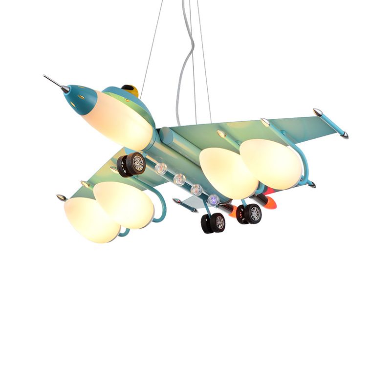 Contemporary Aircraft Shaped Chandelier Lighting Metal Kindergarten LED Pendant Light