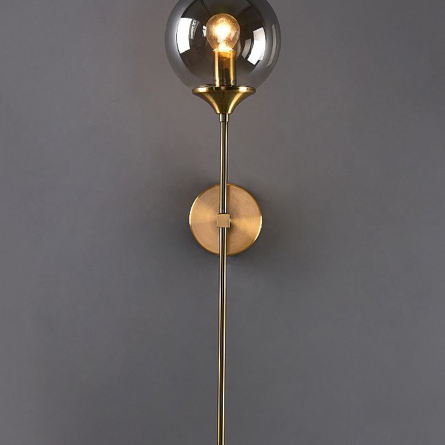 Retro -Nachtwandlampe Langarm Dekorative Glasball Innenwandbeleuchtung