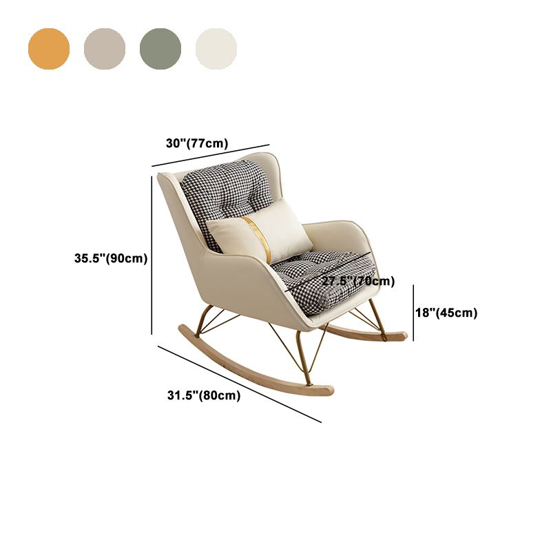 Single Sofa Rocking Chair Indoor Living Room Rocking Chair with Ottoman