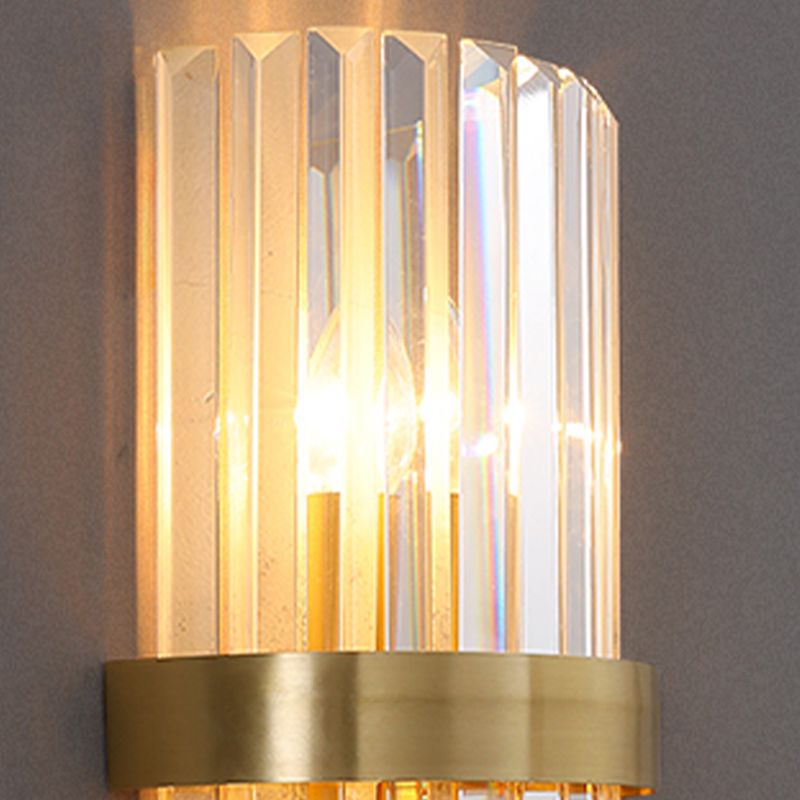 Postmoderne Kristallwandleuchten Metallwandmontage Leuchte für Wohnzimmer