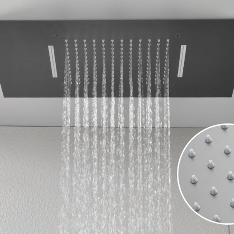 Ceiling Mounted Square Metal Shower Faucet Massage Shower System