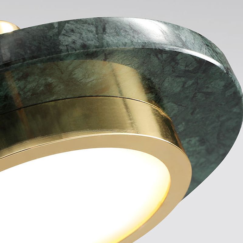 Post-modern Round Pendant Lamp Marble Dining Room LED Hanging Light Fixture