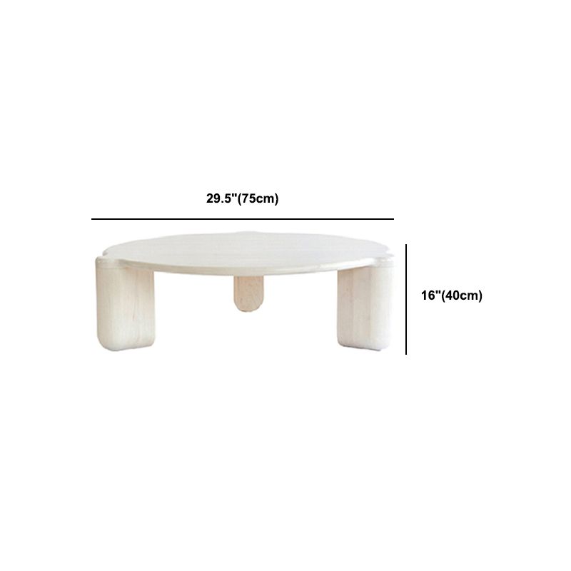 Modern Style Round Wooden Table with 3 Legs Base Coffee Table