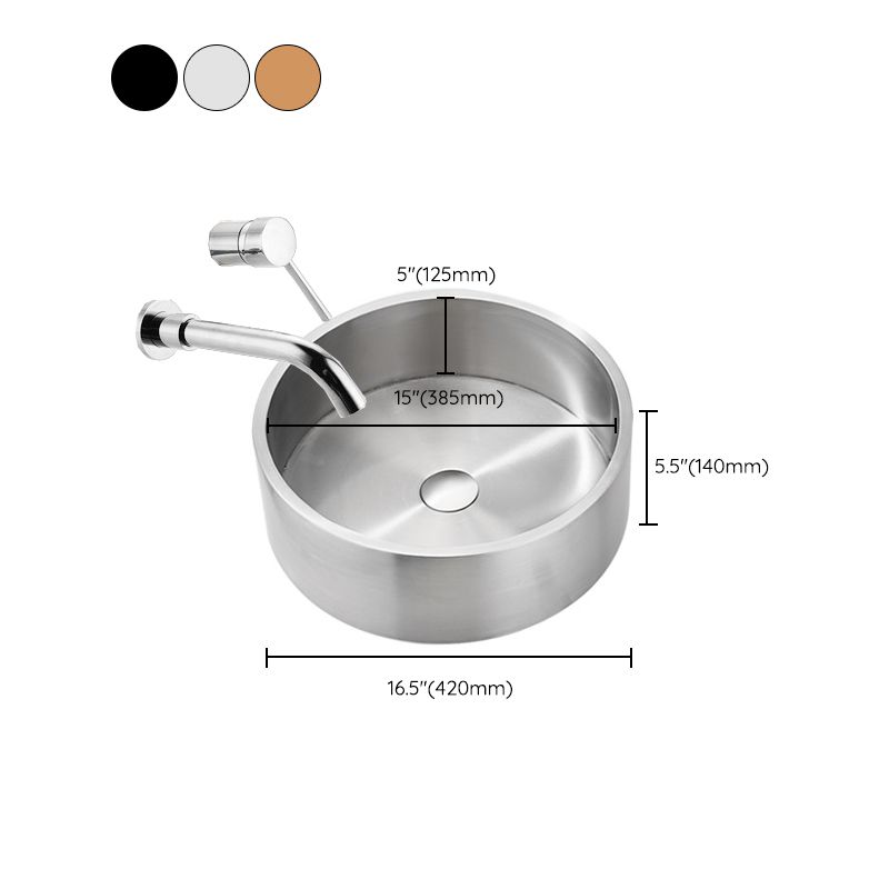 Modern Stainless Steel Wash Stand Round Trough Sink for Bathroom