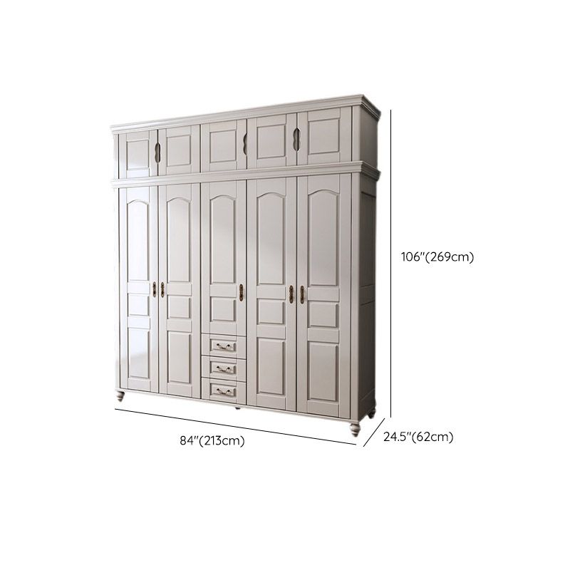 French Country Style Wardrobe Armoire Wooden Wardrobe for Home