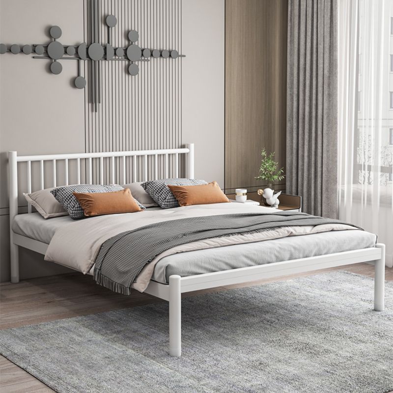 Metal Contemporary Standard Bed with Metal Legs Bed Frame with Headboard