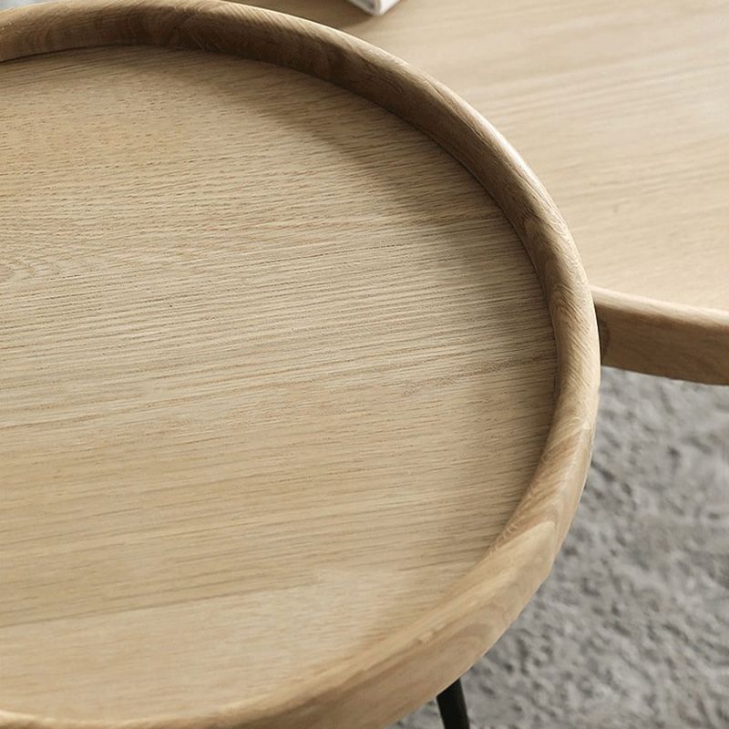 Modern Tray Top Coffee Table Round 3 Legs Coffee Table for Living Room