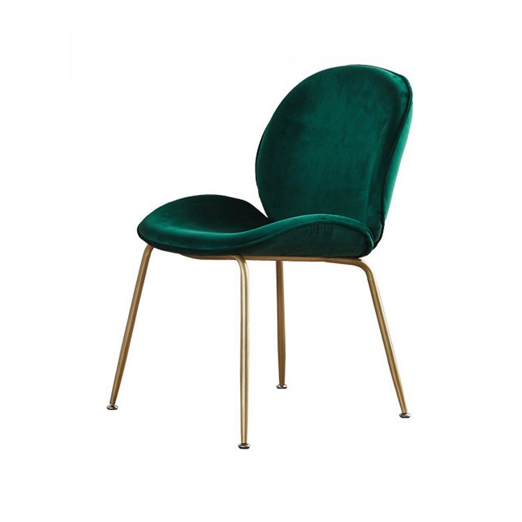 Metal Scandinavian Restaurant Side Chair Matte Finish Wingback Dining Chair