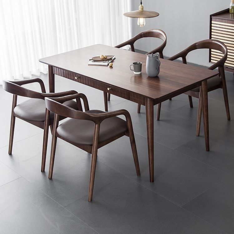 Table de rangement de table en bois de rectangle Hickory avec 4 jambes pour restaurant